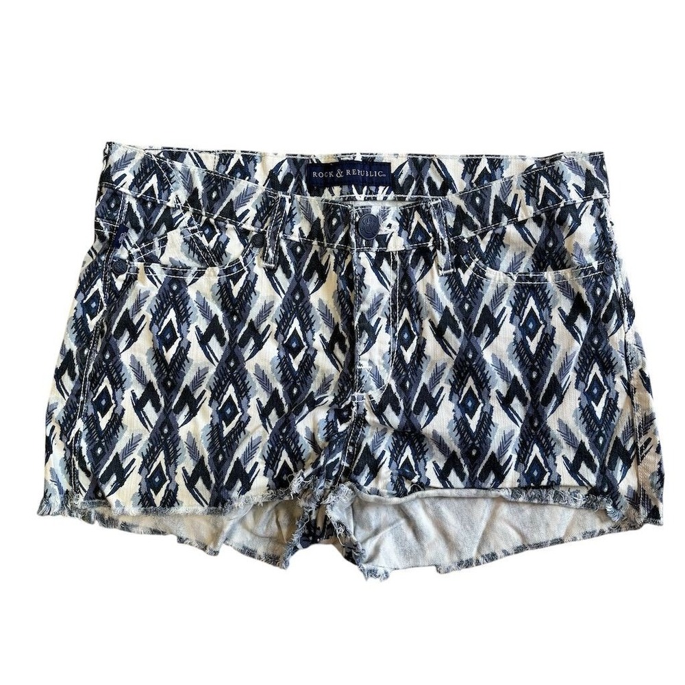 Rock & Republic Women's Lolita Denim Cut-Off Shorts Blue Size 10‎